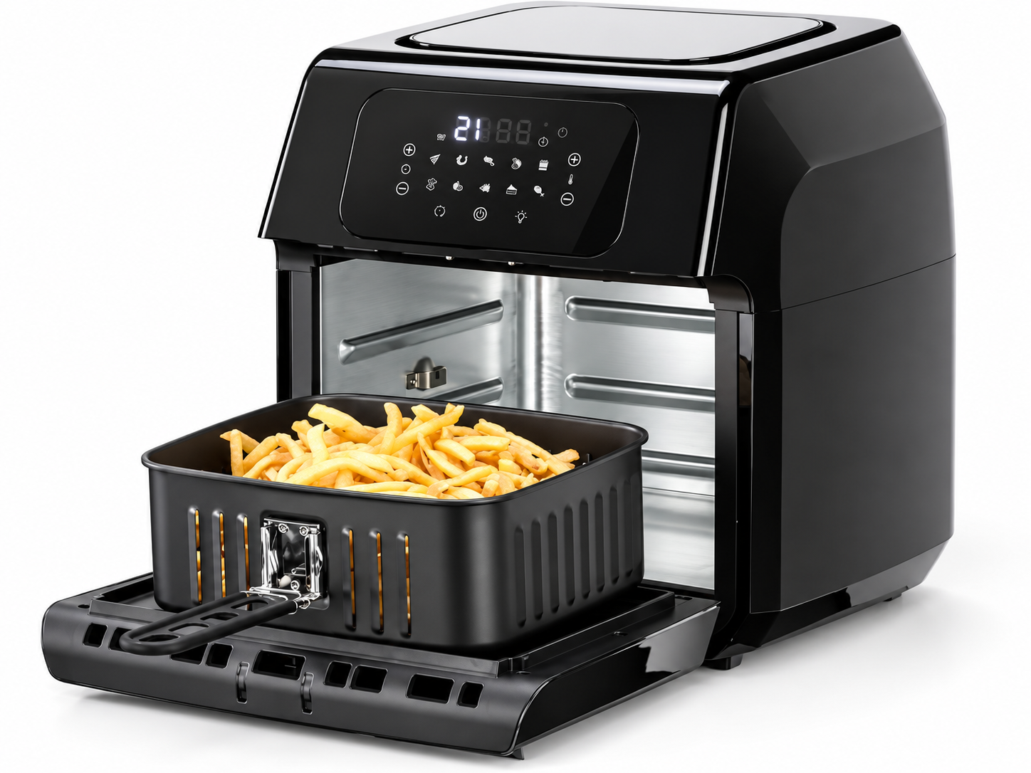 Royal Swiss® Four à Air Chaud 12L – 1800W, 8 Programmes, Écran Tactile – 5 Accessoires Inclus