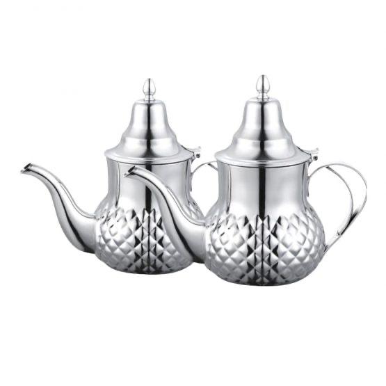 Royal Swiss® Set de 2 Théières en Inox – 1,2L + 2L – Motif Diamant 3D – Tous Feux dont Induction – Image 7