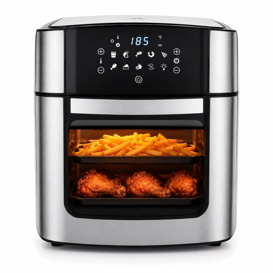 Airfryer Oven 16L Royal Swiss argent inox - face avant