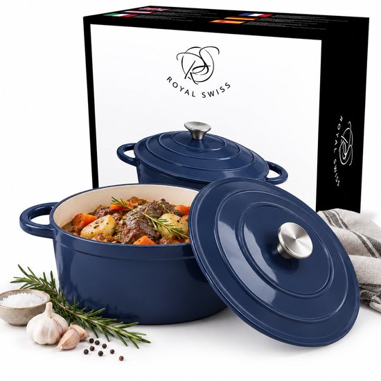 Casserole en fonte émaillée Royal Swiss Bleu 1