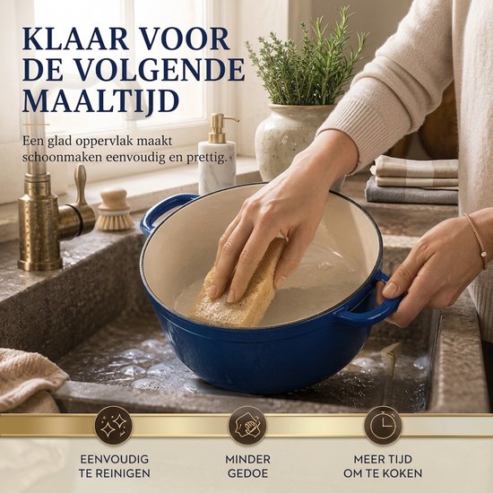 Casserole en fonte émaillée Royal Swiss Bleu 4