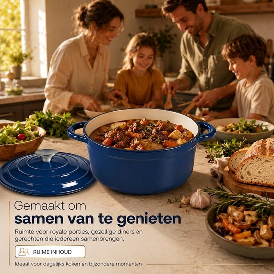 Casserole en fonte émaillée Royal Swiss Bleu 9