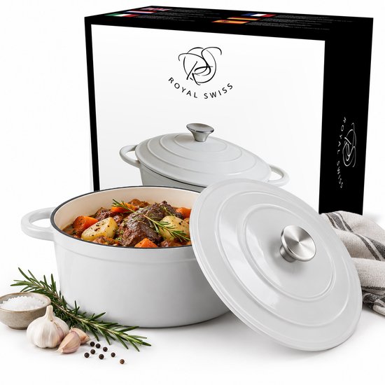Casserole en fonte émaillée Royal Swiss Crème 1