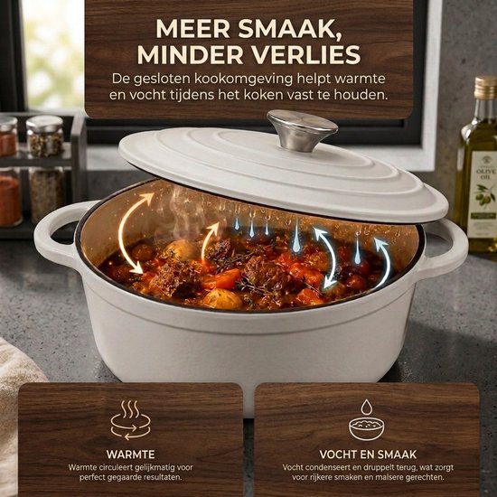 Casserole en fonte émaillée Royal Swiss Crème 10