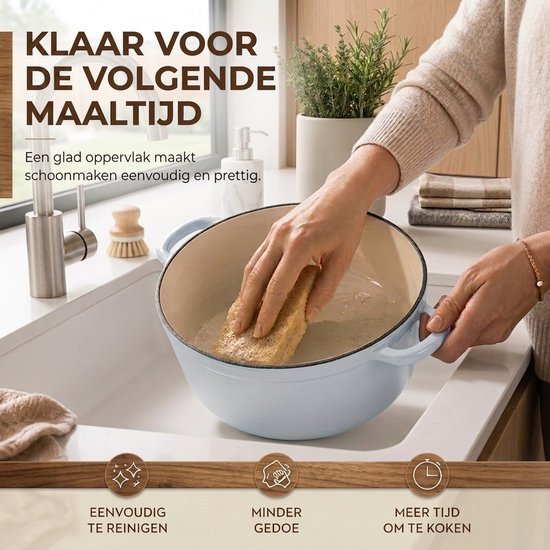 Casserole en fonte émaillée Royal Swiss Crème 5
