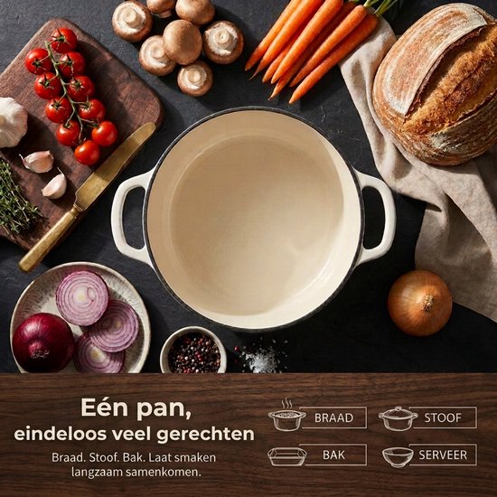 Casserole en fonte émaillée Royal Swiss Crème 8