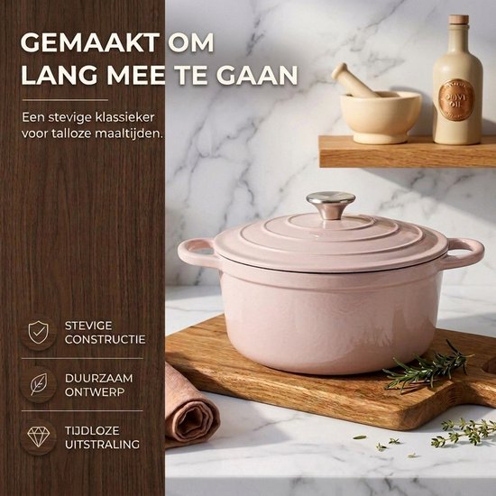 Casserole en fonte émaillée Royal Swiss Rose 4