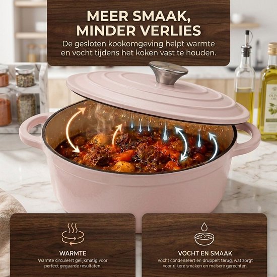 Casserole en fonte émaillée Royal Swiss Rose 5