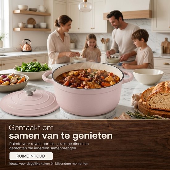 Casserole en fonte émaillée Royal Swiss Rose 9
