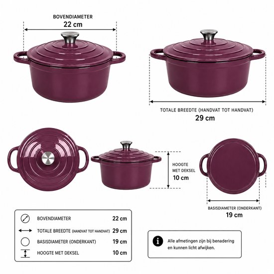 Casserole en fonte émaillée Royal Swiss Violet 2