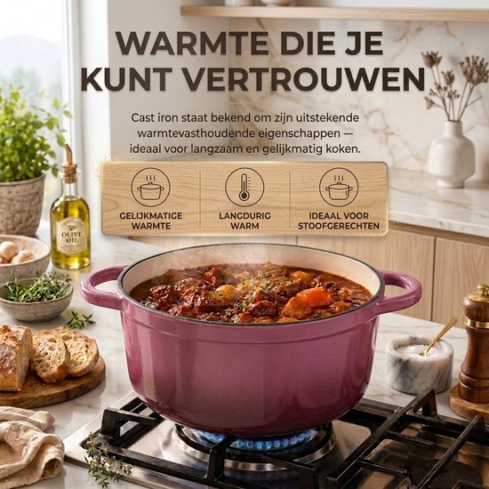 Casserole en fonte émaillée Royal Swiss Violet 4