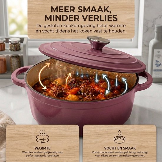 Casserole en fonte émaillée Royal Swiss Violet 9
