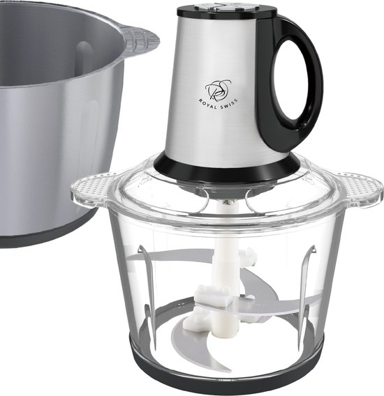 Hachoir électrique Royal Swiss 3L 400W bol inox et verre 1