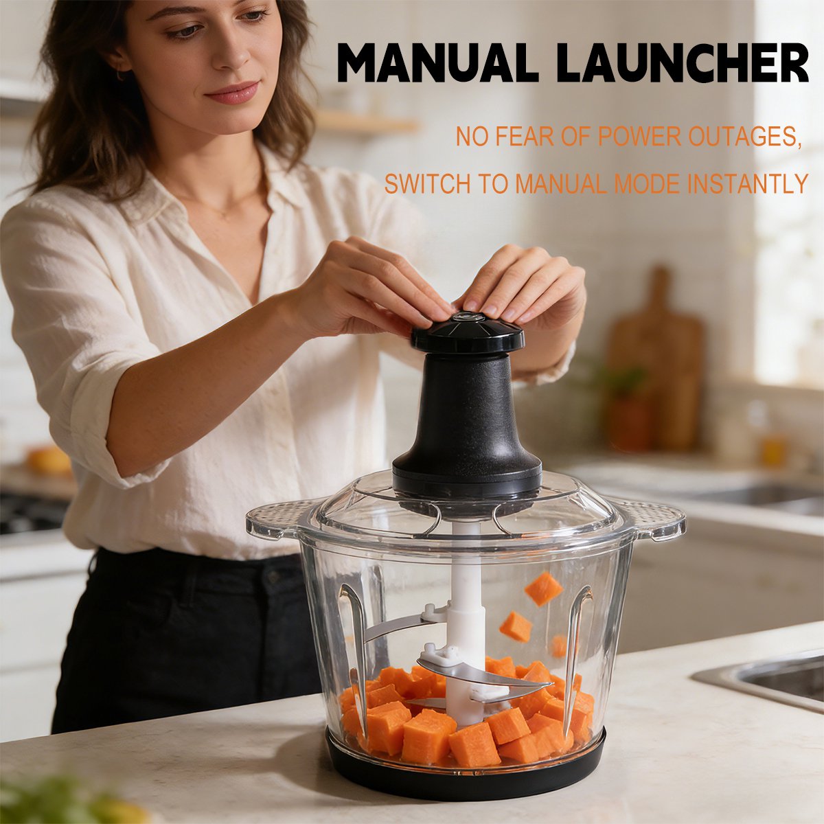Hachoir électrique Royal Swiss 3L 400W bol inox et verre 10