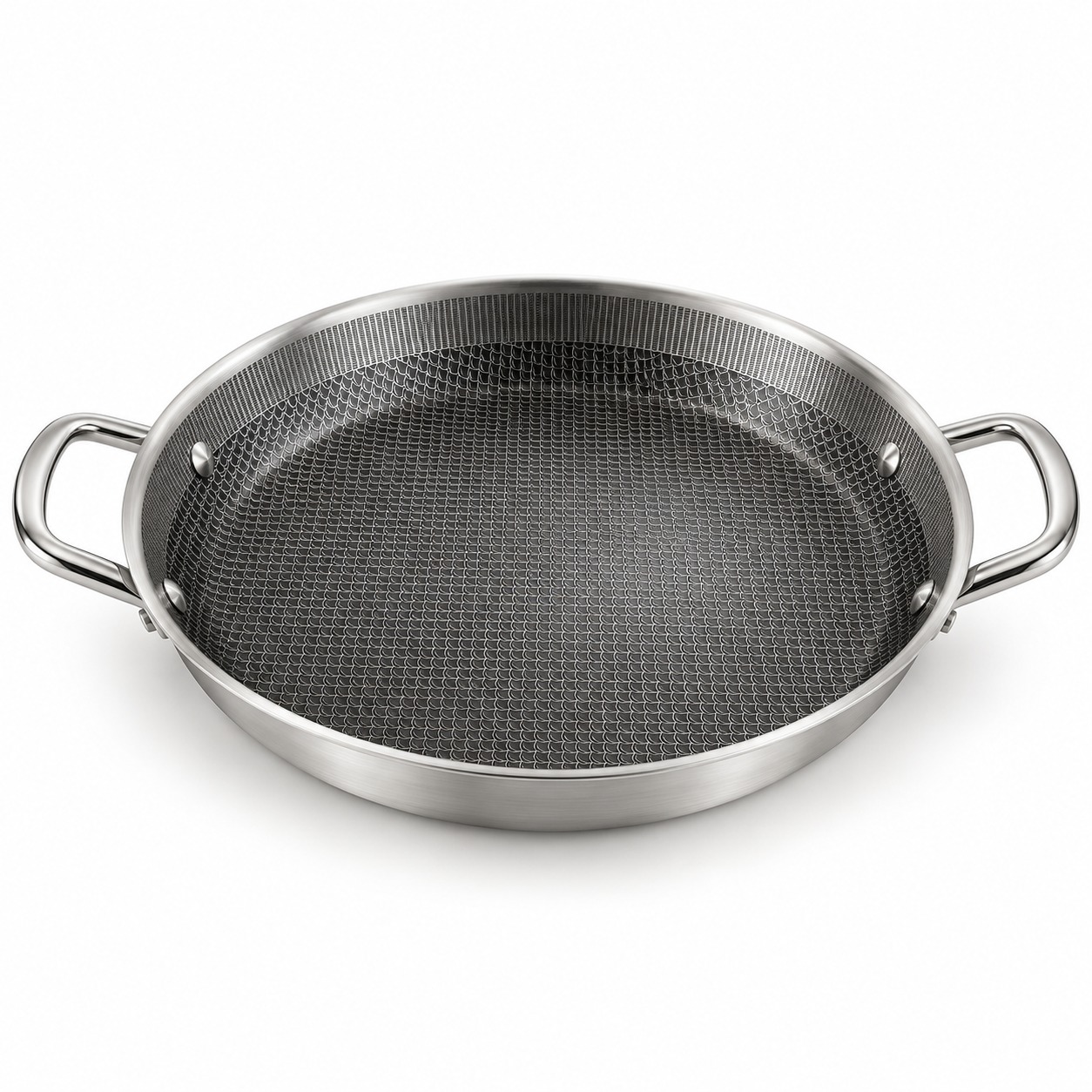Poêle à paella Tri-Ply nid d'abeille Royal Swiss 9 Poêle à paella inox Tri-Ply nid d'abeille Royal Swiss