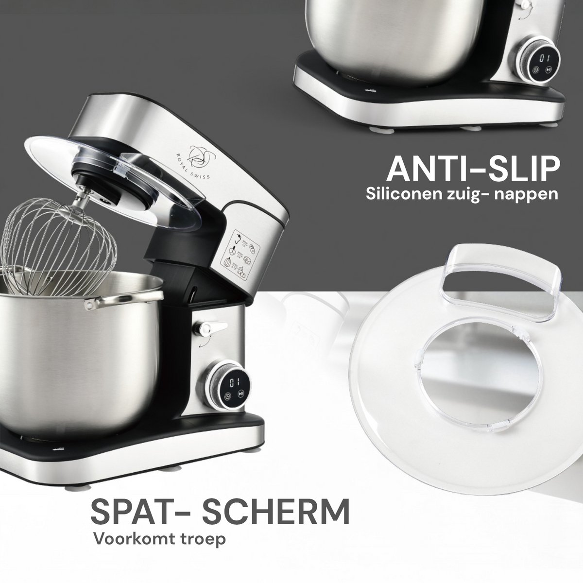 Robot pâtissier Royal Swiss 16L écran tactile LED