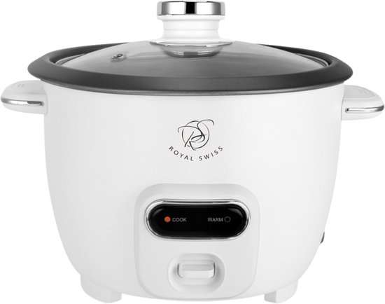 Royal Swiss® Cuiseur à Riz 1.8L ou 2.8L – Couvercle en Verre & Maintien au Chaud – Noir ou Blanc – Image 3