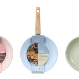 Royal Swiss Poêle Céramique – Rose, Bleu et Vert Clair